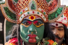 Figurant during a parade, Pongal festival