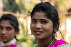 Dancer during the Pongal festival in Tanjore, Tamil Nadu, India